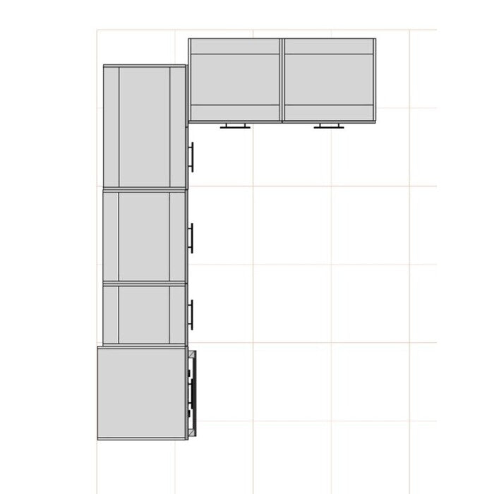 Rohová kuchyňa Brick pravý roh 300x182 cm - II. akosť