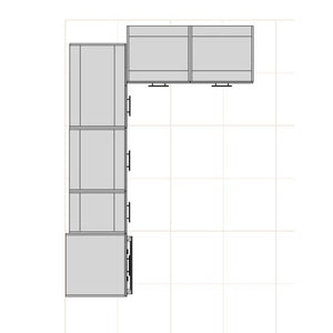 Rohová kuchyňa Brick pravý roh 300x182 cm - II. akosť