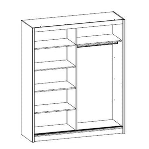Šatníková skriňa Argos - 180x220x58 cm - ROZBALENÉ