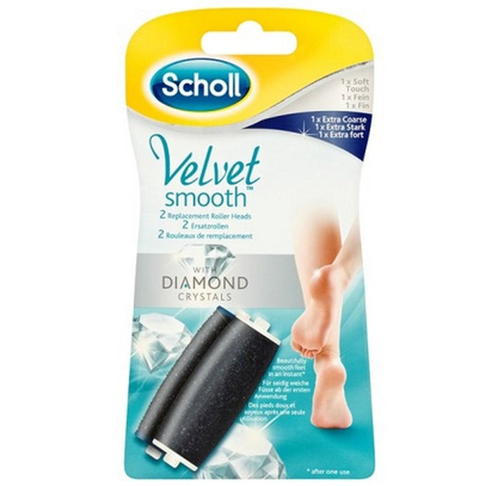 SCHOLL VelvetSmooth Náhr.hl. do el.pilníku 2ks,jemná+extra hrubá