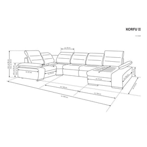 Sedací souprava do U rozkládací Korfu II pravý roh - II. akosť