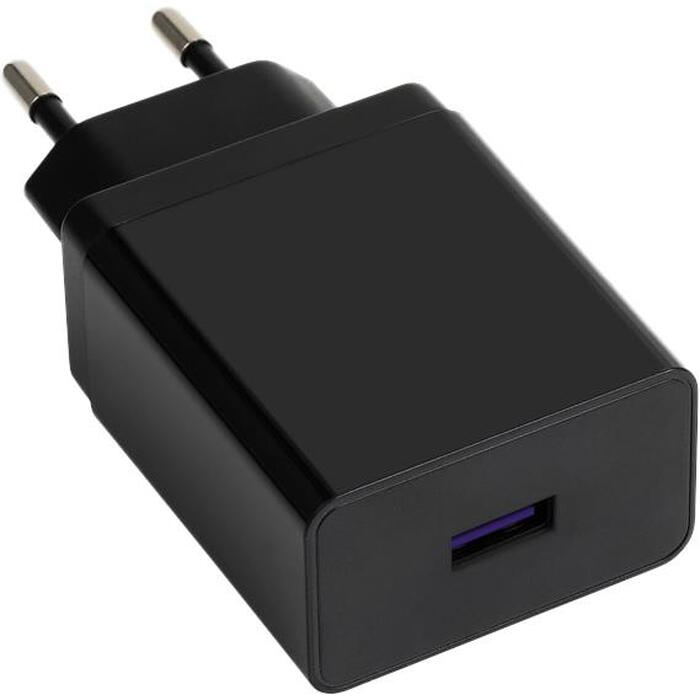 Sieťová nabíjačka WG 1xUSB 22,5W + kábel Typ C 5A, čierna