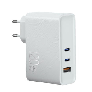 Sieťová nabíjačka WG 3xUSB, 1xUSB-A + 2xUSB-C, 120W, biela