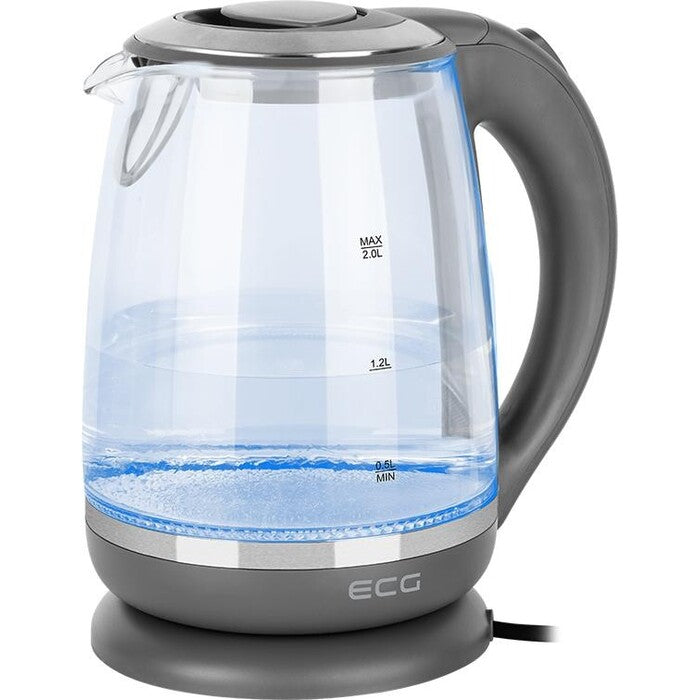 Rýchlovarná kanvica ECG RK 2020 Grey Glass, sivá, 2l