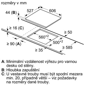 Sklokeramická varná doska Bosch PKN675DP1D,4 zóny,60cm POŠKODENÝ