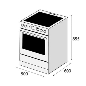 Sklokeramický sporák Concept SVE6550wh