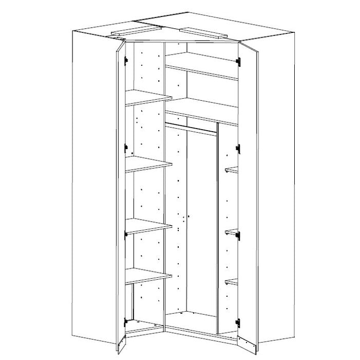 Skříň Moritz  - 120/236/120 cm  - ROZBALENÉ