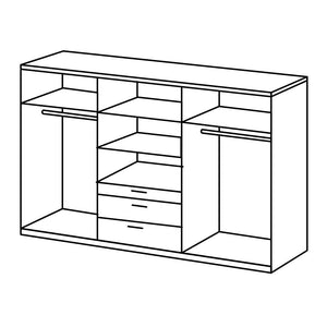 Skříň Moritz  - 270x236x58 cm (bílá) - ROZBALENÉ