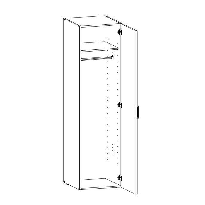 Skriňa Itaka 08 - 45x185x54 cm (biela)