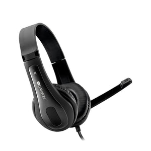 Headset CANYON HSC-1,ľahký,3,5 mm jack TRRS,čierna (CNSCHSC1B)