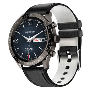 Smart hodinky Armodd Silentwatch 4 Lite, kožený rem, čierna