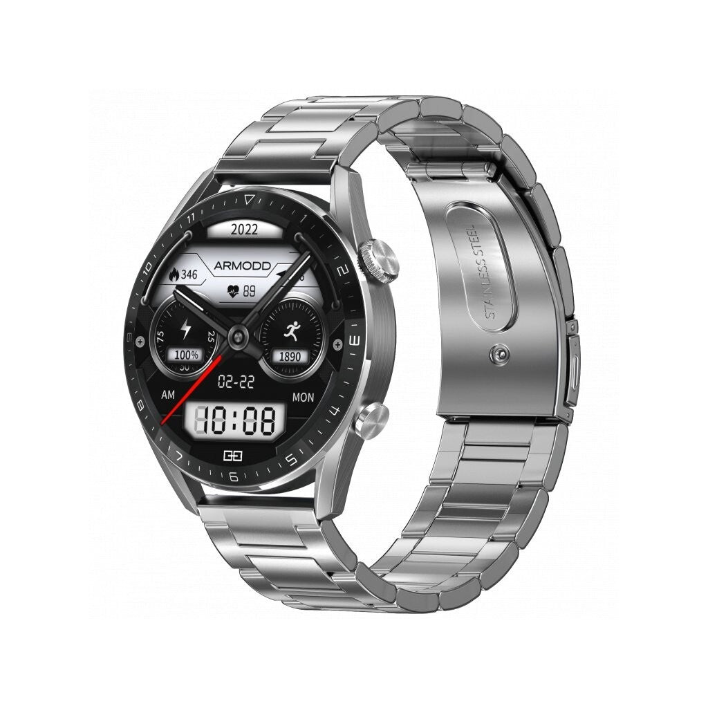 Smart hodinky Armodd Silentwatch 5 Pro, kovový rem., strieborná