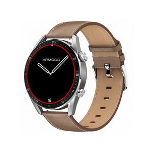 Smart hodinky Armodd Silentwatch 5 Pro, kožený rem., strieborná