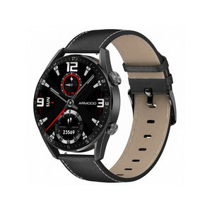 Smart hodinky Armodd Silentwatch 5 Pro, kožený remienok, čierna