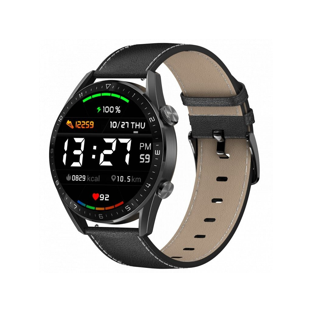 Smart hodinky Armodd Silentwatch 5 Pro, kožený remienok, čierna