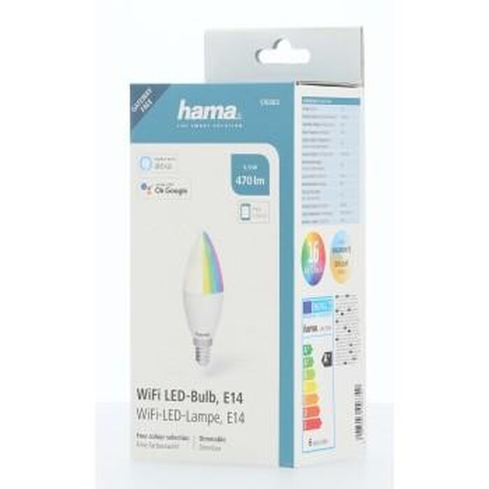 SMART LED žiarovka Hama, E14, 5,5 W, RGBW