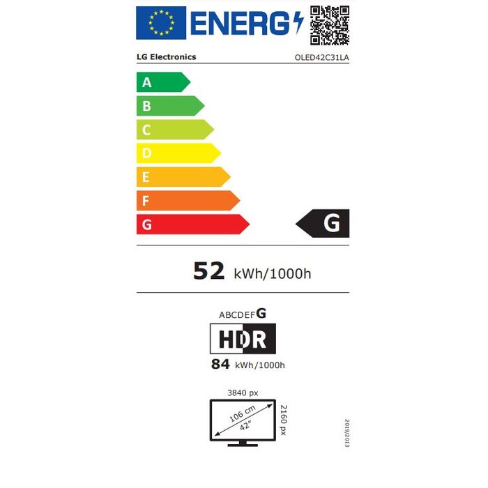 Smart televízia LG OLED42C31 / 42&quot; (106 cm)