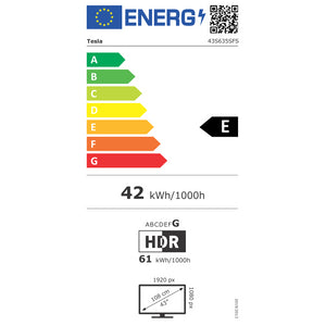 Smart televízia Tesla 43S635SFS / 43" (108cm)