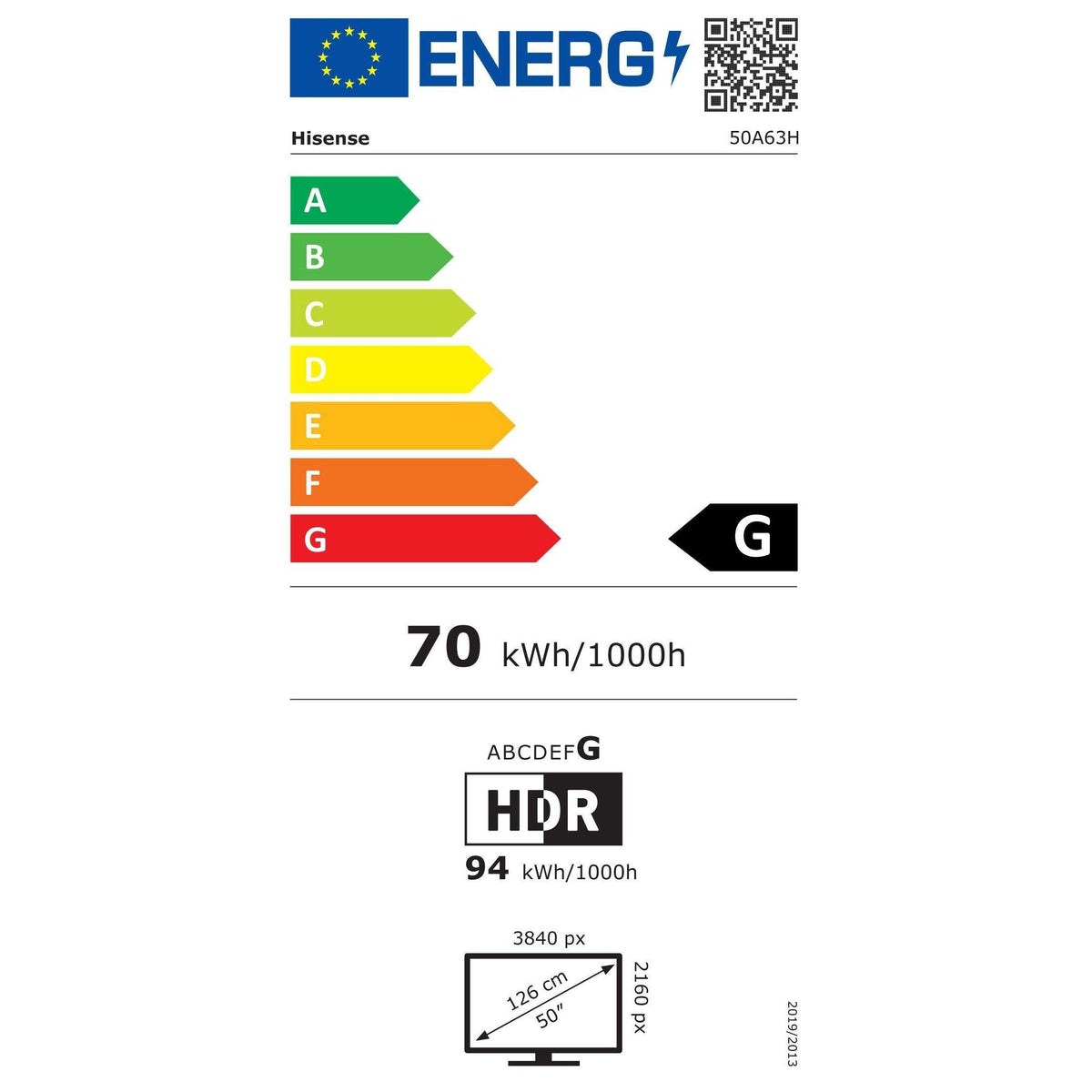 Smart televízor Hisense 50A63H (2022) / 50&quot; (127 cm)