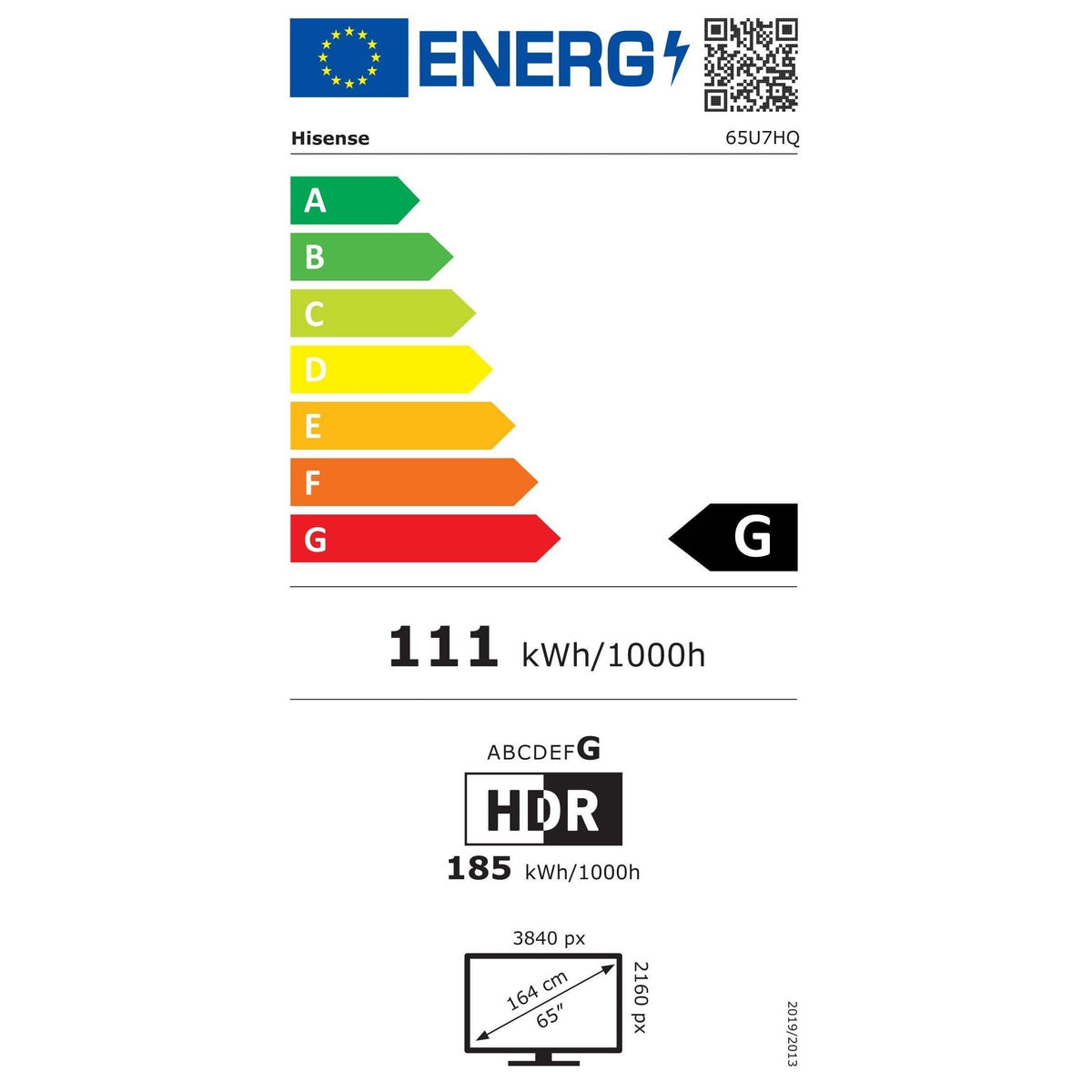 Smart televízor Hisense 65U7HQ (2022) / 65&quot; (165 cm)