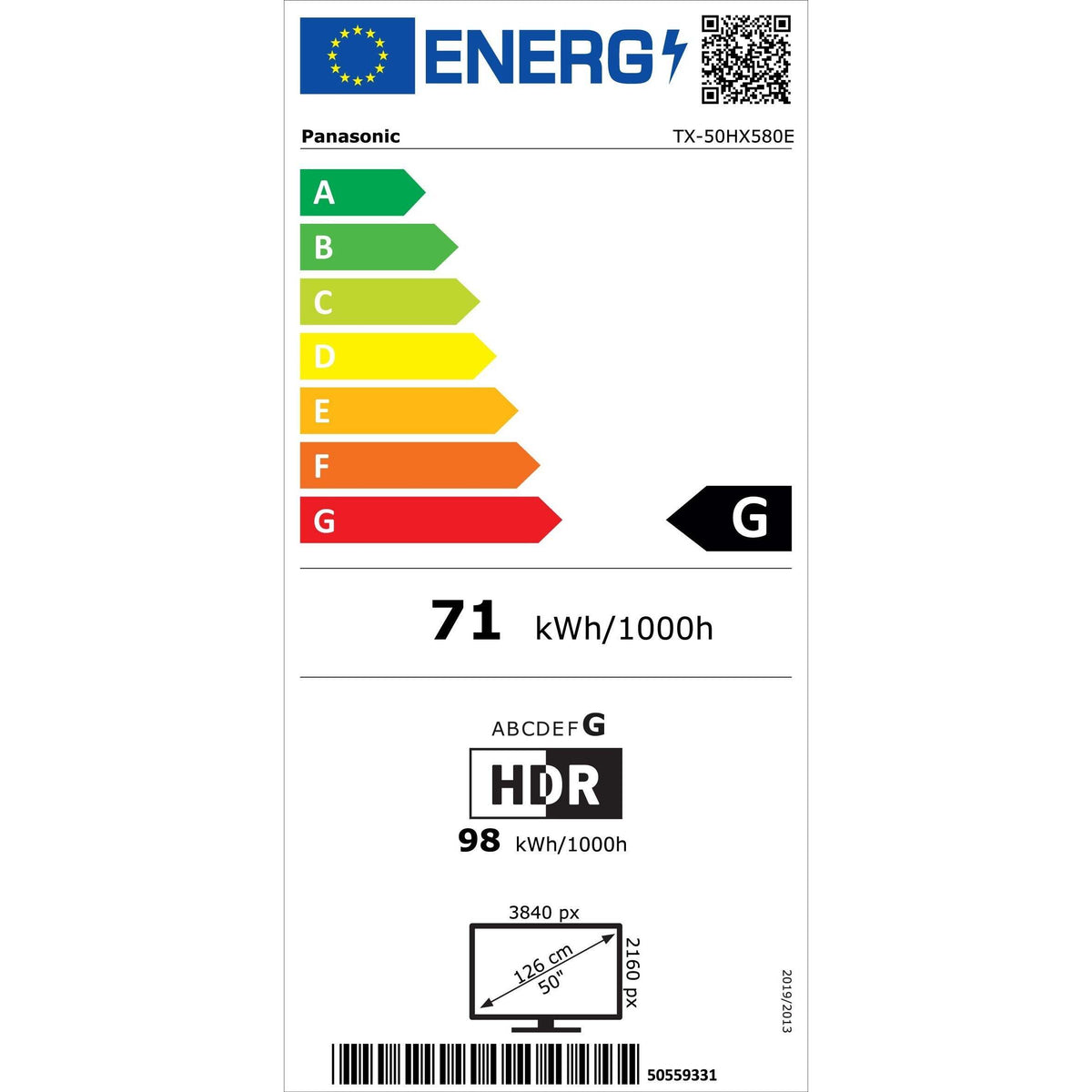 Smart televízor Panasonic TX-50HX580E (2020) / 50&quot; (125 cm)