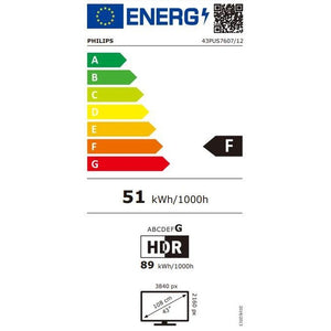 Smart televízor Philips 43PUS7607 (2022) / 43" (109 cm) POUŽITÉ,