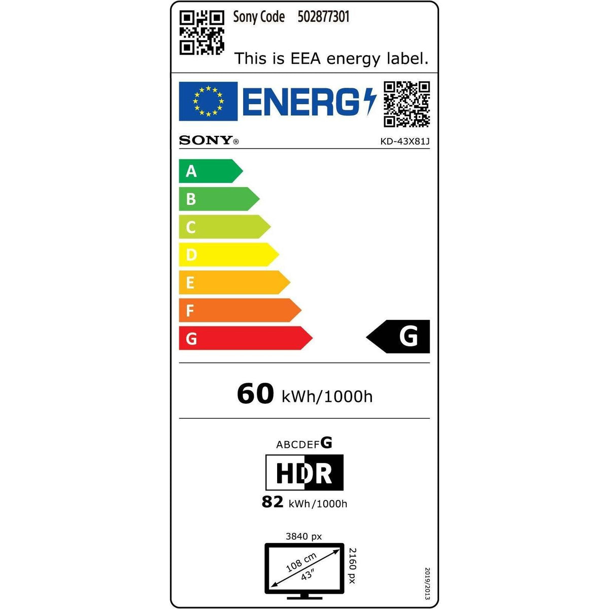 Smart televízor Sony KD-43X81J (2021) / 43&quot; (108 cm)