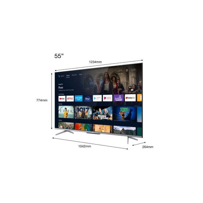 Smart televízor TCL 55P725 (2021) / 55&quot; (139 cm)