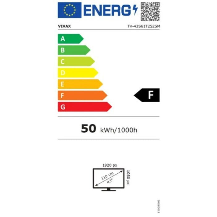 Smart televízor Vivax 43S61T2S2SM / 43&quot; (108 cm)