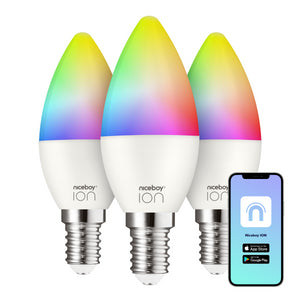 SMART žiarovka Niceboy ION RGB, E14, 6W, farebná 3ks