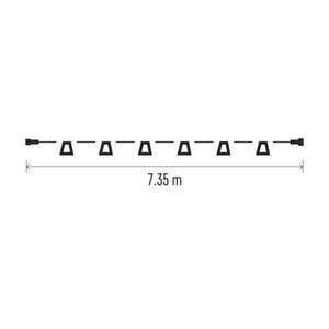 Spojovacia svetelná reťaz Emos DCPZ02, bez prívodu, 7,35 m