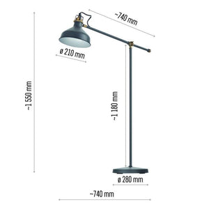 Stojacia lampa Arthur Emos Z7610, tmavo šedá