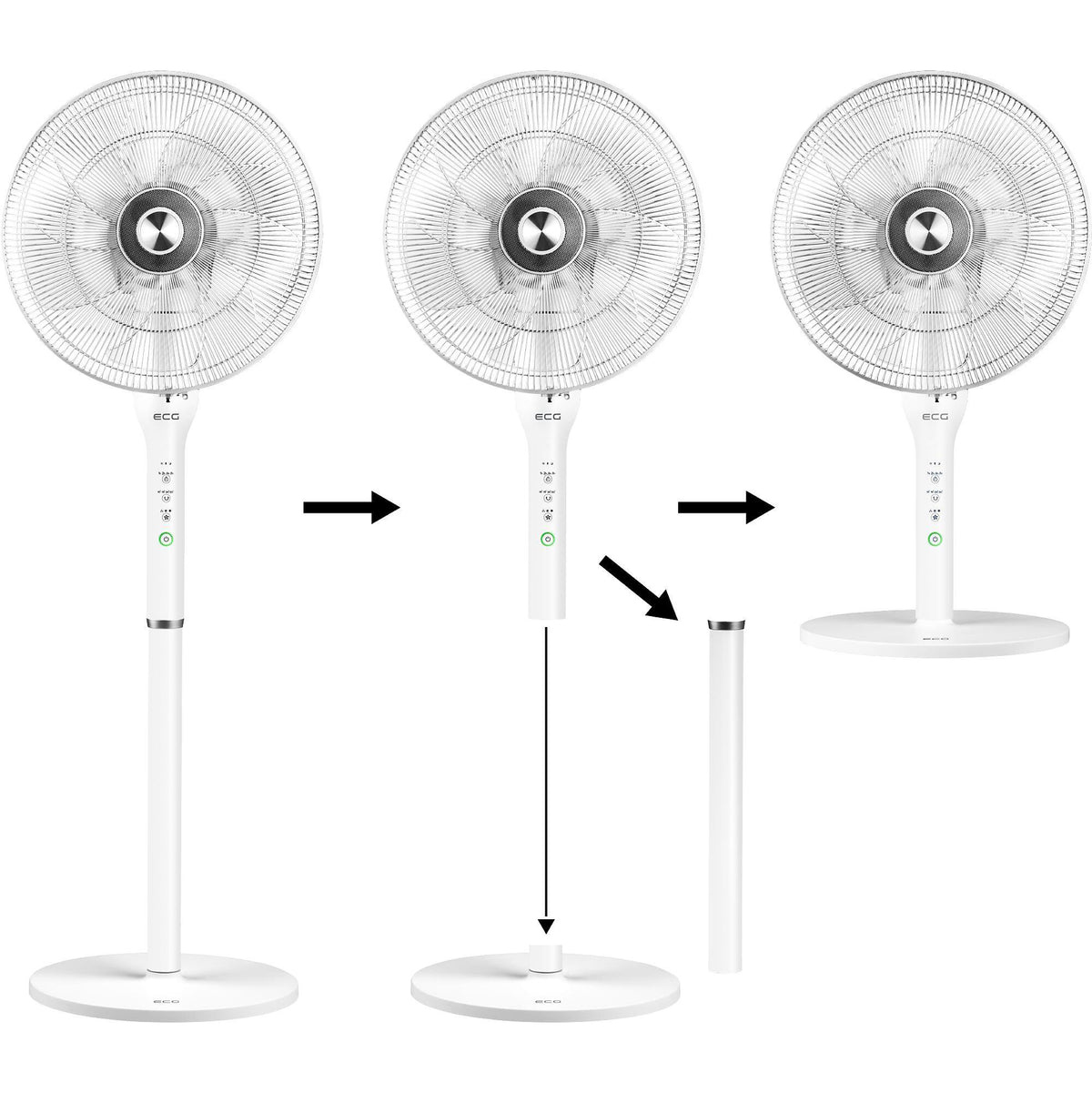 Stojanový/stolný ventilátor ECG FS 410 2in1