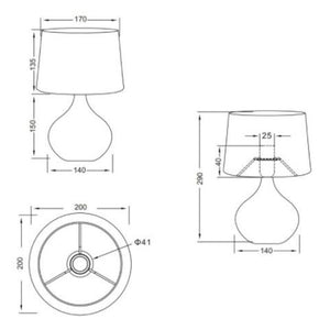 Stolná lampa Trio RE R50371001, biela