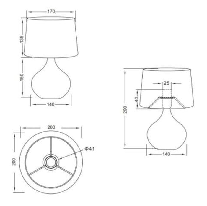 Stolná lampa Trio RE R50371026, hnedá