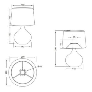 Stolná lampa Trio RE R50371026, hnedá