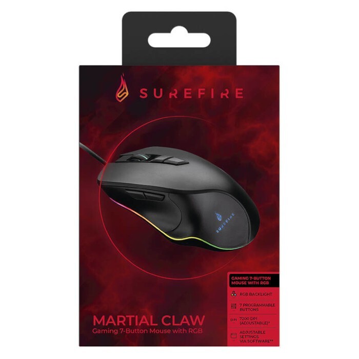 SUREFIRE Martial Claw Gaming myš s RGB podsvietením