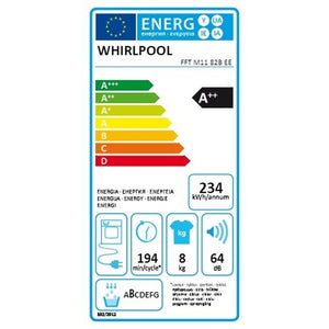 Sušička bielizne Whirlpool FFT M11 82B EE, A++, 8kg