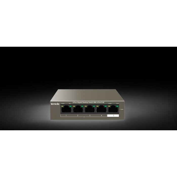 Switch Tenda TEG1105P-4-63W, GLAN, PoE, 63W, 5-port