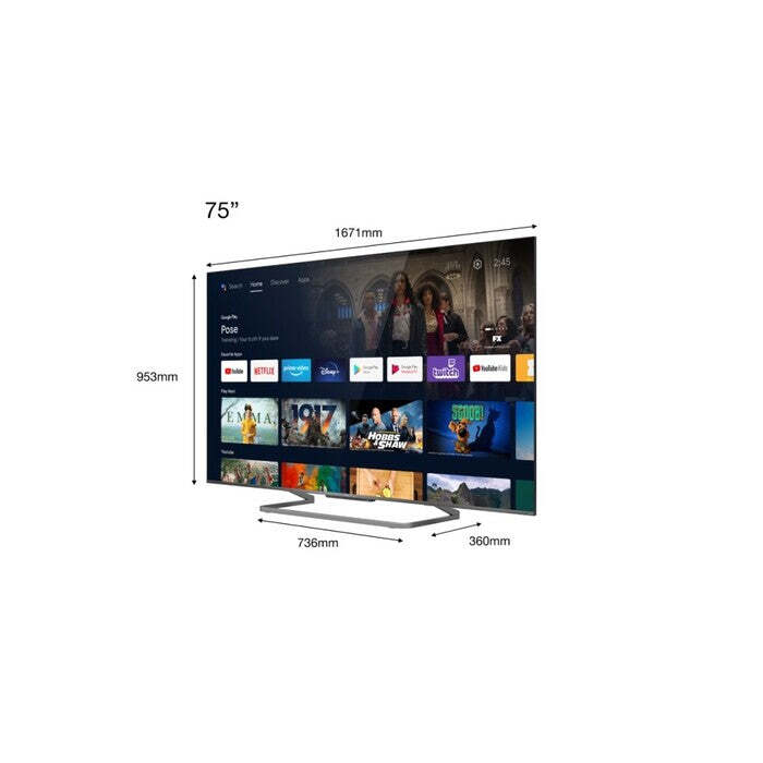 Televízor TCL 75C728 / 75&quot; (189 cm) POŠKODENÝ OBAL