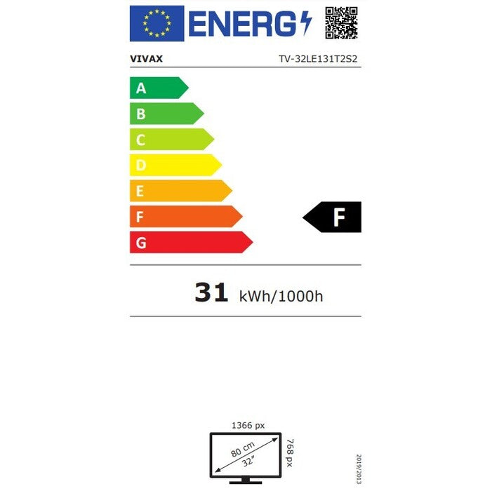 Televízor Vivax 32LE131T2S2 / 32&quot; (80 cm) POUŽITÉ, NEOPOTREBOVANÝ