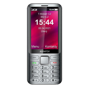 Tlačidlový telefón Aligator D950 Dual sim, strieborná POUŽITÉ, NE