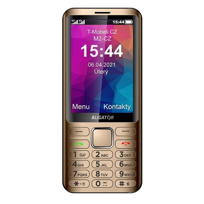 Tlačidlový telefón Aligator D950 Dual sim, zlatá POUŽITÉ, NEOPOTR