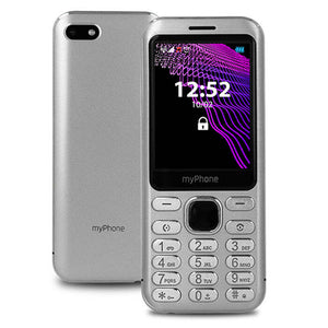 Tlačidlový telefón myPhone Maestro Prestige, strieborná