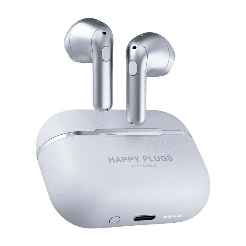 True Wireless slúchadlá Happy Plugs Hope, strieborná