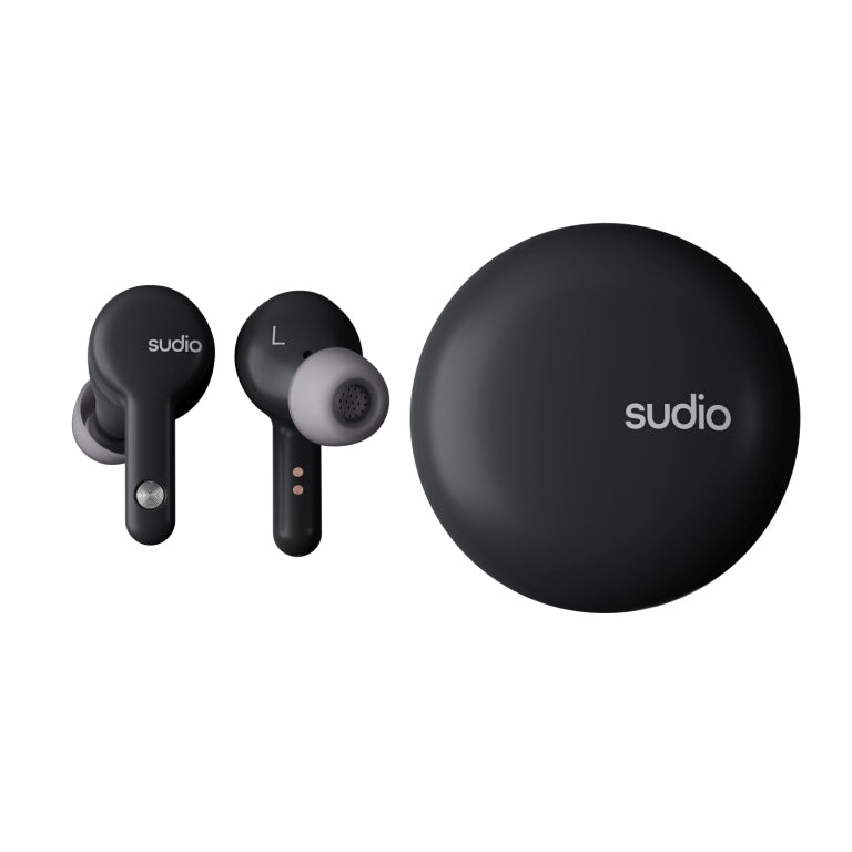 True Wireless slúchadlá SUDIO A2BLK, čierna