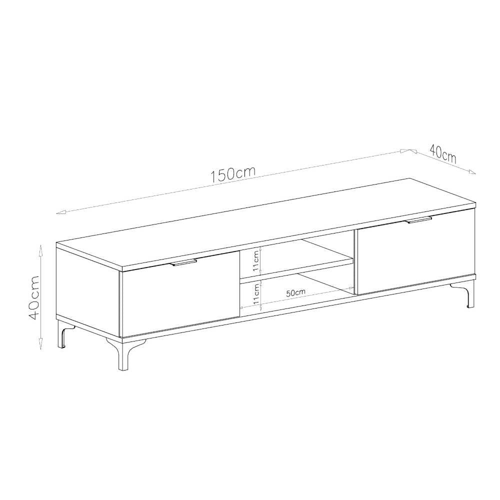 TV stolík Many (biela)