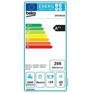 Umývačka riadu Beko DFN28422X, A++, 14 sád, nerez POUŽITÝ, NEKOMP