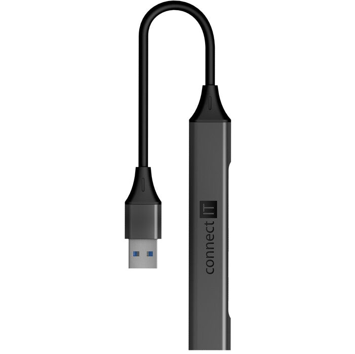 CONNECT IT USB-A hub,(1xUSB-A 3.0,3xUSB-A 2.0),ANTRACITOVÝ