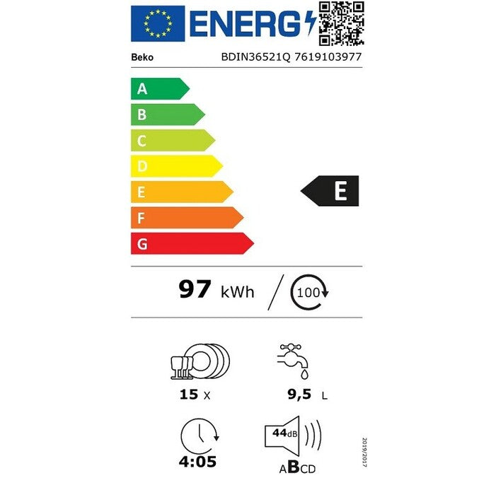 Vestavná umývačka riadu Beko BDIN36521Q